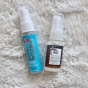 Pure Brazilian and R + CO Sun Cather Leave-in Conditioners